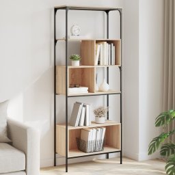 Biblioteca cu 5 niveluri, stejar sonoma, 76x33x188,5 cm, lemn GartenMobel Dekor