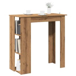 Masa de bar cu raft, Stejar artizanal, 102x50x103,5 cm, PAL GartenMobel Dekor