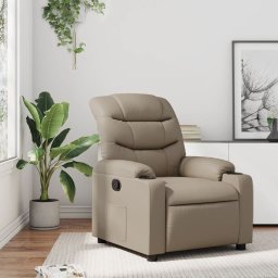 Fotoliu rabatabil, cappuccino, piele ecologica GartenMobel Dekor