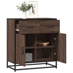 Dulap, stejar maro, 68x35x76 cm, lemn prelucrat si metal GartenMobel Dekor