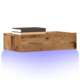 Dulap TV cu lumini LED, lemn vechi, 60x35x15,5 cm GartenMobel Dekor