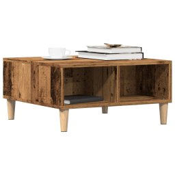 Masa de cafea, lemn vechi, 60x60x30 cm, lemn prelucrat GartenMobel Dekor