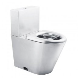 Vas wc din inox pe pardoseala cu rezervor (620x370x680 mm) BIOLUX BL-112B-98