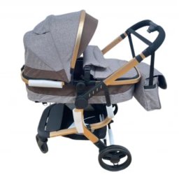 Carucior 2 in 1cu maner reversibil, transformabil landou-sport, 518 Crem