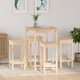 Set mobilier de bar, 5 piese, lemn masiv de pin GartenMobel Dekor