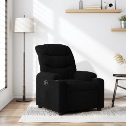 Fotoliu rabatabil, negru, material textil GartenMobel Dekor