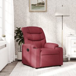 Fotoliu rabatabil, rosu vin, material textil GartenMobel Dekor