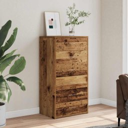 Servanta cu 6 sertare, Lemn vechi, 50 x 34 x 96 cm, PAL GartenMobel Dekor