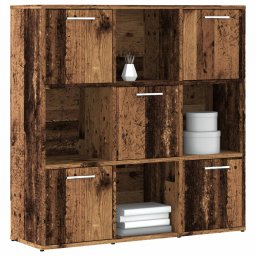 Biblioteca, lemn vechi, 90x28x90 cm, lemn prelucrat GartenMobel Dekor