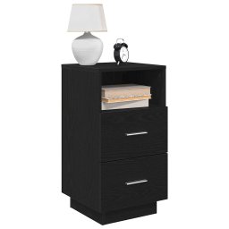 Noptiere 2 buc cu 2 sertare Negru 36x36x68 cm GartenMobel Dekor