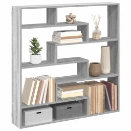 Raft cubic perete cu 7 compartimente sonoma gri lemn prelucrat GartenMobel Dekor