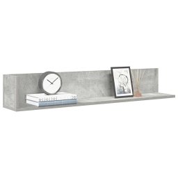 Rafturi perete 2 buc. gri beton 100x16,5x16,5 cm lemn prelucrat GartenMobel Dekor