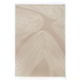 Covor Premium Model DYWAN ETNA BEIGE, Bej, Marime 160 x 230 cm, Tesatura Plata, Poliester, Bumbac, Antiderapant, Antialergic, Living, Dormitor, Sufragerie, Birou