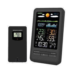 Solight TE87 - Stație meteo cu ecran LCD, 2xAA, negru