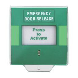 Buton aplicabil din plastic pentru iesire de urgenta, LED, buzzer (TEXT) CSB-802