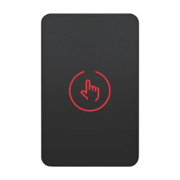 Buton de iesire Touch, plastic negru, montaj aparent, 12-24 Vcc, NO-NC-COM, LED, 86 x 55 mm CSB-86-P2