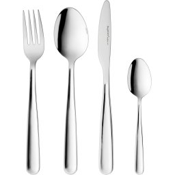 Set de tacamuri Sereno, 25 piese, Otel, Argintiu