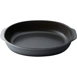 Vas oval de copt, 5L, Ceramica, Gri
