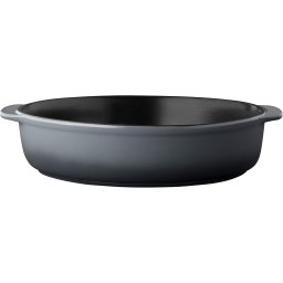 Vas rotund mare de copt, 2.9L, Ceramica, Gri