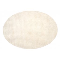 Covor Oval Premium, Handmade, India, Model DYWAN SIERRA IVORY, Bej, Crem, Marime 200 x 300 cm, Viscoza, Lucrat Manual, Living, Dormitor, Sufragerie, Birou