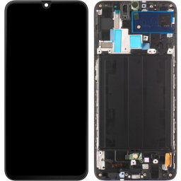 Piese si componente Display - Touchscreen Samsung Galaxy A70 A705, Cu Rama, Negru, Service Pack GH82-19747A