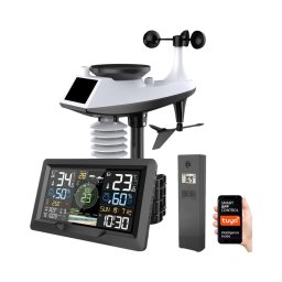 Solight TE91WiFi - Stație meteo profi cu ecran color LCD, 2xAA, Wi-Fi Tuya