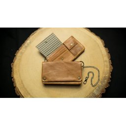 Portofel tutun piele naturala Kavatza Wallet Tabba Clasic (small) cognac maro deschis