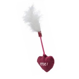 Jucarie Pisica Inima cu Pene Valentine's, 20 cm
