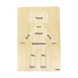 Puzzle corpul uman - fata（12 piese), viga