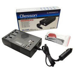 Invertor auto Olesson convertizor 12-24V la 220V AC cu Display, putere 200 W