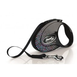 FLEXI Glam Splash Mystic S Lesa caine cu banda 3m negru decorat cristale Swarovski