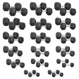 Set gantere hexagonale inSPORTline Hexsteel 708 Kg