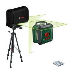 Bosch - UniversalLevel 360 - Nivela laser cu linii, 24 m, +/-0.4 mm/m, 2 linii laser, fascicul verde, proiectie 360 grade, trepied, geanta textila