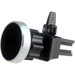 Suport auto telefon, magnetic, prindere ventilatie, rotire 360°, negru