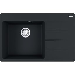 Chiuveta Franke Centro CNG 611/211-78, Fragranit, 78x50 cm, Cuva stanga, Negru mat 114.0633.145