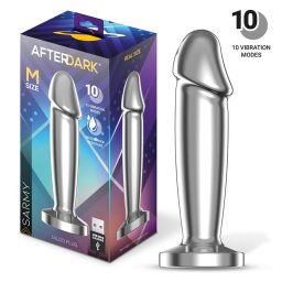 AfterDark Sarmy Metal Vibrating Dildo Plug Size M