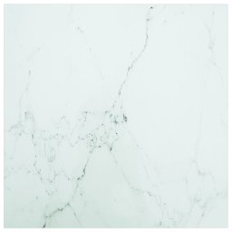 Blat masa alb 70x70 cm 6 mm sticla securizata design marmura GartenMobel Dekor
