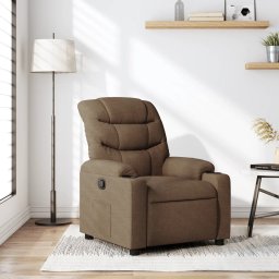 Fotoliu rabatabil, maro, material textil GartenMobel Dekor