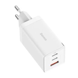 Incarcator retea Baseus GaN5 Pro, 65W, 3.25A, 1 x USB-A - 2 x USB-C, Alb