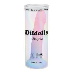 Dildolls Utopia - dildo din silicon cu ventuză (colorat)