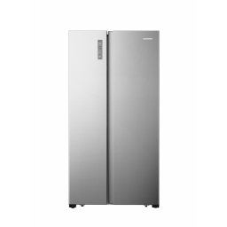 Frigider side by side Heinner HSBS-HS519NFXE++, Full No Frost, Multi Air-Flow, Compresor Inverter, Clasa energetica: E, Display LED cu control touch, Capacitate totala: 519L, lumina LED, Inox