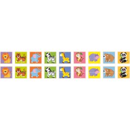 Puzzle gaseste perechea - animale salbatice, viga