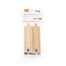 Set extensii sine din lemn pentru trenulete, 4 buc, drepte medii,viga