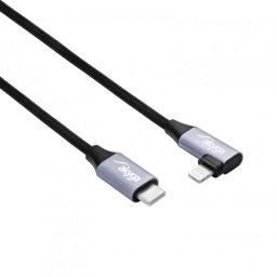 Cablu USB 2.0 type C la Apple Lightning drept/unghi 30W 0.3m, Akyga AK-USB-55