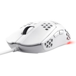Mouse GXT 928W Helox – Mouse gaming cu fir USB, optic 16.000 DPI, 6 butoane + scroll, lightweight, alb
