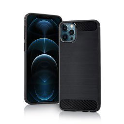 Husa CARBON FLEXI, iPhone 15 Pro Max, 6,7", Black