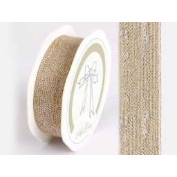Rola material textil crem+sclipici pentru aranjamente florale
