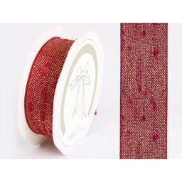 Rola material textil rosu+sclipici pentru aranjamente florale