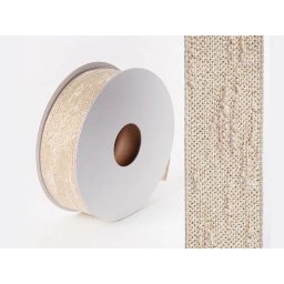 Rola material textil crem+sclipici pentru aranjamente florale