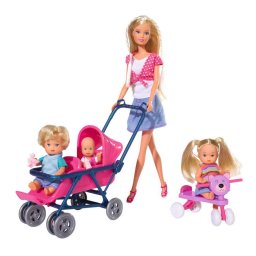 SET PAPUSA STEFFI CU 3 BEBELUSI SI ACCESORII